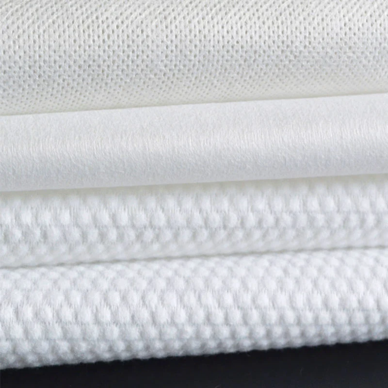 Wave Printing Viscose and Polyester Spunlace Non-Woven Fabric Textile for Wet Wipes