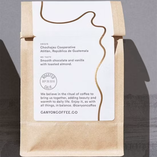 Bens Produto Commodity Comida Café Embalagem Saco Etiqueta Autoadesiva