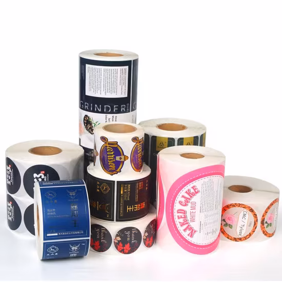 Máquina de etiquetas de escala térmica de supermercado à prova d'água imprimível autoadesiva impressa para alimentos congelados etiqueta fácil de descascar UV PE PP Vinyresist impressão de etiquetas em rolo
