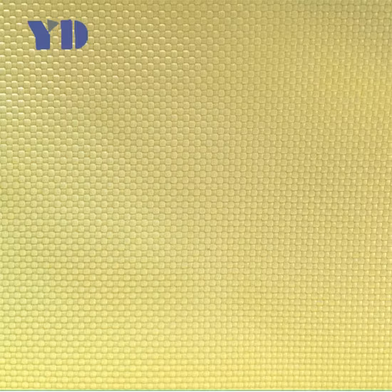 Tecido de fibra de aramida tecido liso amarelo 1000d para uso industrial